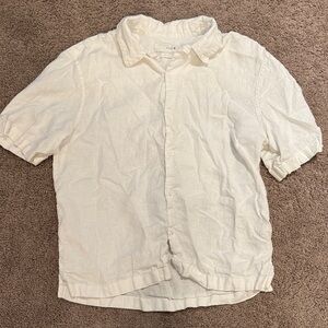Zara Casual White Button Down Shirt